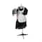 57" Animated LED Lighted Head-in-Hand Skeleton Maid Halloween Decoration